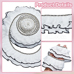 5 ярд полиэстеровой плиссированной кружевной ленты OCOR-DC0001-22