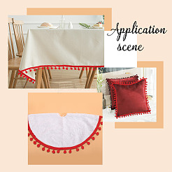 Полиэстеровый помпон шарик кисточка кружевная лента DIY-WH0683-63A