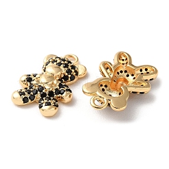 Настоящие 18к позолоченные латунные подвески с микропаве и кубическим цирконием KK-Q779-02G-01