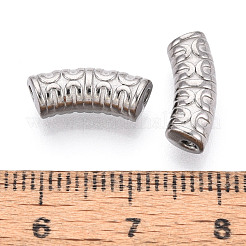 Изогнутые трубчатые бусины из нержавеющей стали 304&nbsp;STAS-I321-24P