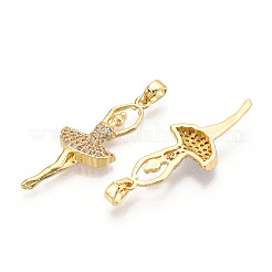 Латунные микро проложить кубического циркония подвески ZIRC-T016-04G