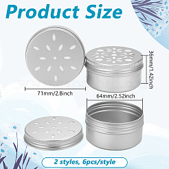 12 шт. 2 вида алюминиевых неглубоких круглых форм для свечей AJEW-PH0006-30