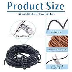 15 ярд двухцветного коровьего кожаного шнура WL-TA0001-02