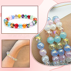 4 нити гальванизированные стеклянные бусины нити GLAA-PA0001-09C