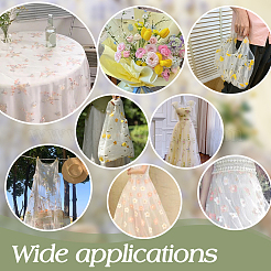 6 ярд сетчатой ткани из молочного волокна с цветочным узором&nbsp;DIY-NB0014-82C