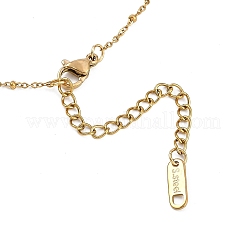 Летние пляжные ожерелья из нержавеющей стали 304 в форме ракушки с подвеской-спутником для женщин NJEW-A033-02A-G