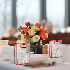 Прямоугольные пластиковые прозрачные подарочные пакеты ABAG-WH0048-21B