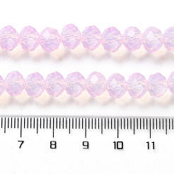 Запекание окрашенные прозрачные стеклянные бусины нити&nbsp;LS-DGLA-A034-J8MM-D09