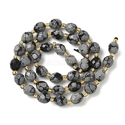 Природные снежинка обсидиан бисер нитей&nbsp;G-F809-A46-01