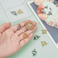 8 шт. 2-х цветные пружинные застежки из нержавеющей стали 304 STAS-UN0022-18