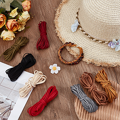 48м 8-х цветный плоский замшевый шнур WCOR-PH0001-04