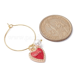 Подвески для бокалов для вина с эмалью на День святого Валентина AJEW-JO00201