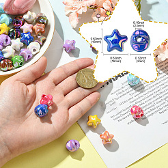 50 шт. пластиковые бусины с УФ-покрытием&nbsp;SACR-CJ0001-69