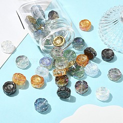 20 шт. прозрачные бусины из гальванического стекла с полным радужным покрытием EGLA-YW0005-20