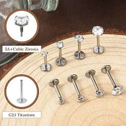 Лабрет-стержень из титанового сплава с внутренней резьбой&nbsp;EJEW-FS0001-32B