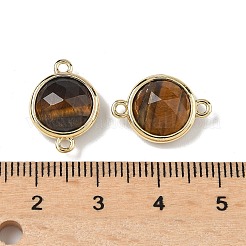 Латунные подвески-подвески с натуральным тигровым глазом&nbsp;G-U028-04G-02