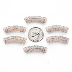 Непрозрачные акриловые бусины с краклеем&nbsp;LS-X-MACR-S372-002N-006