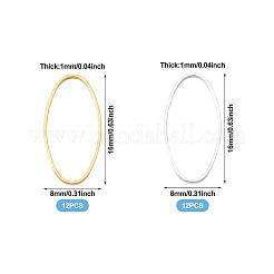 24 шт. 2-х цветные латунные соединительные кольца&nbsp;KK-TA0003-06