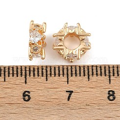 Латунные микро проложить кубического циркония бусы KK-K407-41G