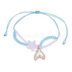 Плетеные браслеты из стеклянных бусин&nbsp;BJEW-MZ00174