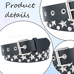 Сплав звездочка заклепки pu кожа цепь ремни DIY-WH20007-291A