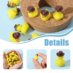 150 шт. скульптура утки из смолы для украшения витрины DJEW-CA0001-51