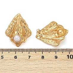 Серьги-гвоздики из АБС-пластика с жемчугом и нержавеющей сталью 304&nbsp;LS-STAS-D368-01B-G