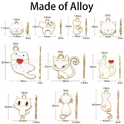 50шт 10 стиля сплава эмалевые подвески&nbsp;ENAM-CJ0004-29
