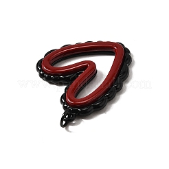 10 шт. подвесные украшения из сплава с двойным экраном красного и черного цвета&nbsp;PALLOY-JF04030