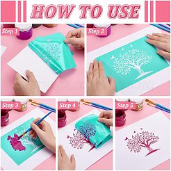 Самоклеящийся трафарет для шелкографии DIY-WH0173-007