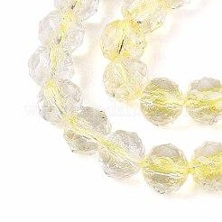 Хрустящие прозрачные стеклянные бусины нити GLAA-N063-8mm-08