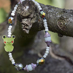 10шт ручной работы бусины лэмпворк LAMP-GO0001-17