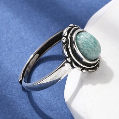 Натуральные кольца амазонитовых пальцев RJEW-A084-08AS-09
