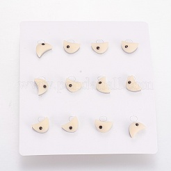 (распродажа ювелирных вечеринок на фабрике)серьги-гвоздики из нержавеющей стали 304 со стразами EJEW-F234-38P