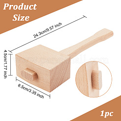 Молоток для кожевенного дела из бука WOOD-WH0034-08