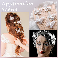 40шт. 8 стиля полиэстеровая бабочка&nbsp;DIY-SP0006-25