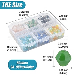 6 нить 6 цвета гальванические стеклянные бусины нити&nbsp;EGLA-YW0003-06