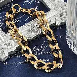 Браслеты из кубинской цепочки из нержавеющей стали 304 для женщин и мужчин BJEW-F488-31G