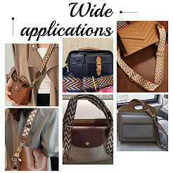 Регулируемые лямки сумки из полиэстера с узором «стрелка» PURS-WH0005-90G