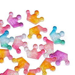 40шт 4 цвета прозрачные кабошоны из смолы&nbsp;RESI-CJ0001-151