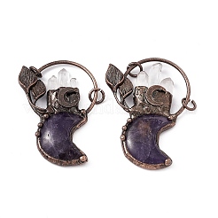 Природный аметист большие кулоны G-D483-02AB