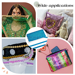 13м полиэстеровые ленты с пайетками OCOR-WH0078-282B