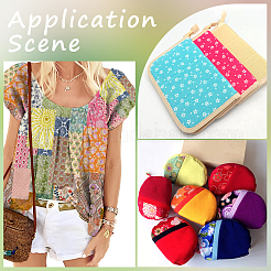 7 шт. хлопчатобумажная ткань с принтом&nbsp;DIY-CY0002-16B