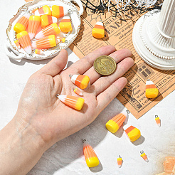 24шт 3 стиля Хэллоуин непрозрачные подвески из смолы&nbsp;RESI-SC0006-32