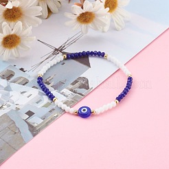Граненый стеклянные вышитый бисером браслеты простирания BJEW-JB05984-02