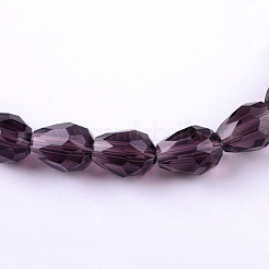 Прозрачные стеклянные бусины&nbsp;GLAA-R024-6x8mm-09