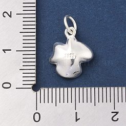 925 подвеска-цветок из стерлингового серебра с соединительными кольцами и 925 штампами&nbsp;LS-STER-M021-02S-03