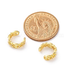 Серьги-каффы из латуни с микропаве из прозрачного кубического циркония&nbsp;EJEW-H147-01G