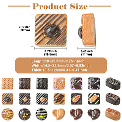 Кабошоны из смолы 42шт 21 цветов&nbsp;RESI-CJ0005-05