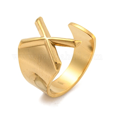 Вакуумное покрытие pvd 201 манжетные кольца из нержавеющей стали RJEW-Z032-01G-X-1